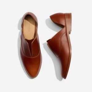 Nisolo Leather Emma D'Orsay Shoes - Brandy